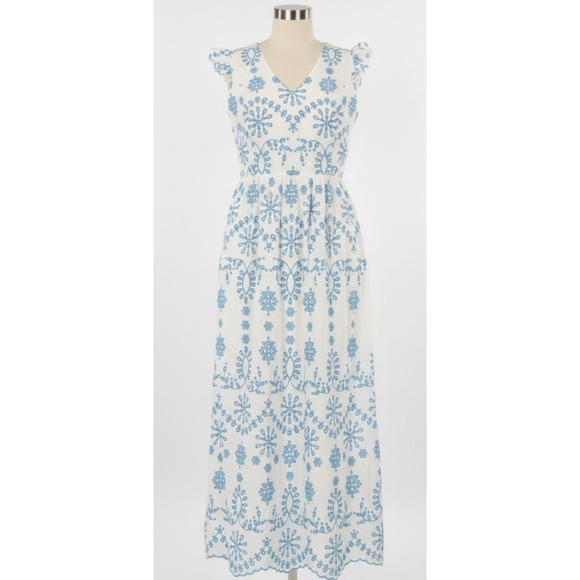 Lilly Pulitzer Dresses & Skirts - Lilly Pulitzer Lillyanne Eyelet Midi Dress Size 8 Turquoise blue Oasis Neon New